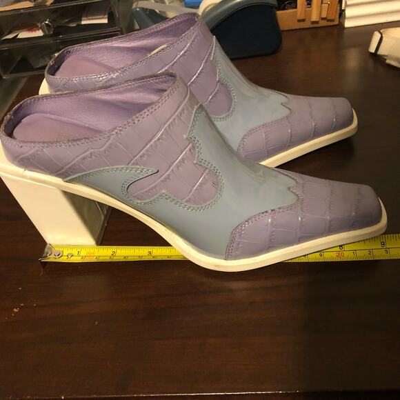 Jeffrey Campbell Shoes Pastel Western Mule Point Square Toe Block Heel 5 - Picture 15 of 16